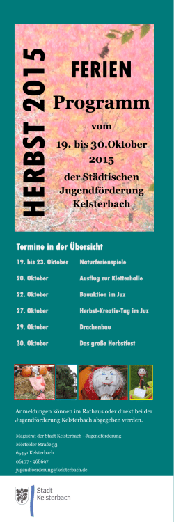 herbst 2015 - Kelsterbach Familienstadt
