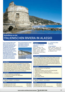 italieniscHen RivieRa in alassio - Kopf