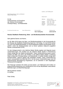 Herr Schley/ku 06.04.2016 Neubau Stadtbahn Rotteckring, Gleis