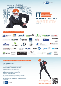 Agenda IT-Sicherheitstag NRW 2015