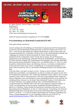 Pressemitteilung 2 - VfB 1900 Giessen Basketball