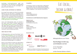 Eat Local, think global! - Bildungsserver Berlin