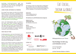 Eat Local, think global! - Bildungsserver Berlin