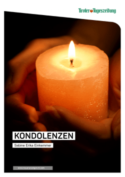 Kondolenzbuch Sabine Erika Einkemmer