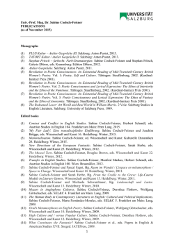 1 Univ.-Prof. Mag. Dr. Sabine Coelsch