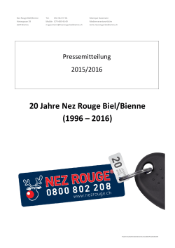 20 Jahre Nez Rouge Biel/Bienne (1996 – 2016)