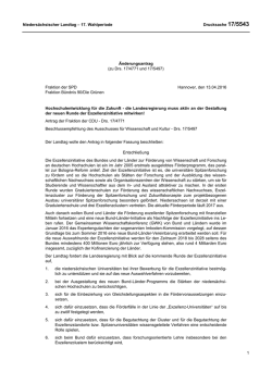 Drucksachen allgemein - Nieders&auml;chsischer Landtag
