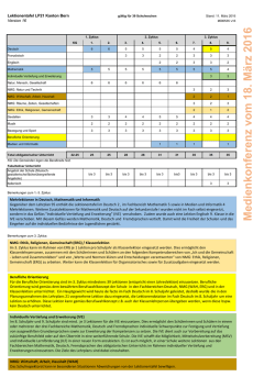 Lektionentafel zum Lehrplan 21 - Erziehungsdirektion des Kantons
