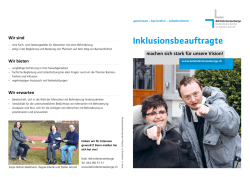 Inklusionsbeauftragte - Behindertenseelsorge