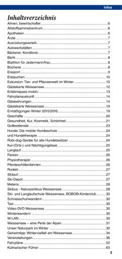 Inhaltsverzeichnis