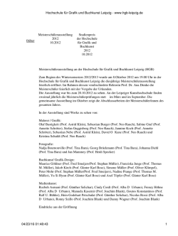 Hochschule f&uuml;r Grafik und Buchkunst Leipzig - www.hgb