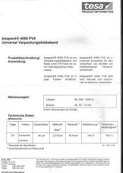 tesapack® 4089 PV6 Universal Verpackungsklebeband