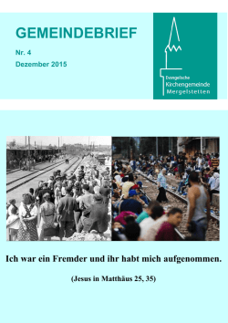 GEMEINDEBRIEF - Evangelische Kirchengemeinde Mergelstetten