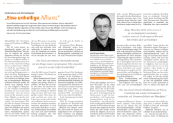 Eine unheilige Allianz - Arbeitskreis Schule und Bildung