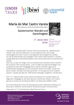 María do Mar Castro Varela - Referat Genderforschung