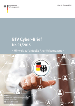 BfV Cyber-Brief Nr. 01/2015