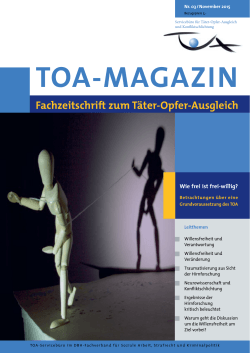TOA-MAGAZIN Fachzeitschrift zum Täter-Opfer