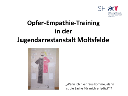 Opfer-Empathie-Training in der Jugendarrestanstalt Moltsfelde