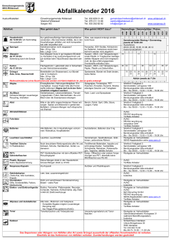 Abfallkalender 2016