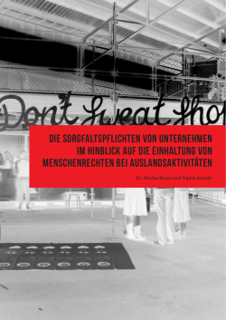 Die Sorgfaltspflichten von Unternehmen im