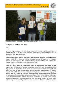 ein Bericht aus der Sicht eines Papas
