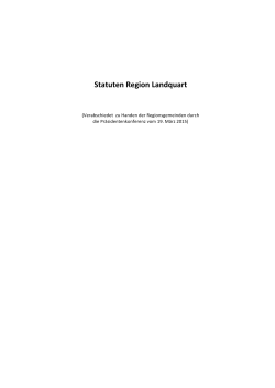 Statuten Region Landquart