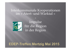 Interkommunale Kooperationen im &laquo; Atert- und Warktal &raquo;