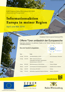 Poster Informationsaktion Europa in meiner Region