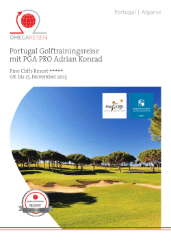 Portugal Golftrainingsreise mit PGA PRO Adrian