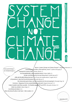 Warum „System Change, not Climate Change“? | Magdalena