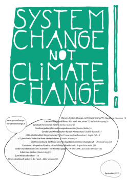 Warum „System Change, not Climate Change“? | Magdalena