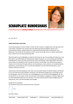 Schauplatz Bundeshaus Sommersession 2015