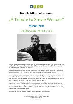 „A Tribute to Stevie Wonder”