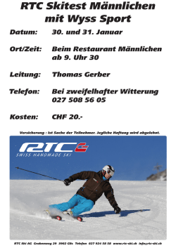 RTC Skitest Männlichen mit Wyss Sport