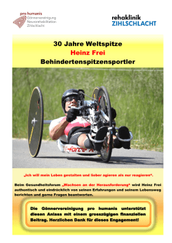 30 Jahre Weltspitze Heinz Frei Behindertenspitzensportler