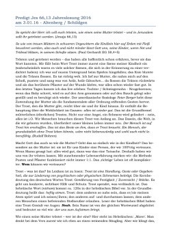 Predigt Jes 66,13 &ndash; Jahreslosung 2016