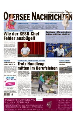 Obersee Nachrichten, 11.2.2016