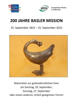 200 JAHRE BASLER MISSION
