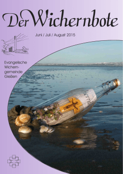 Wichernbote für Juni, Juli und August 2015