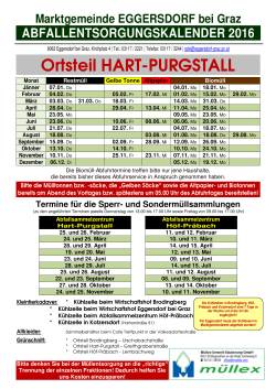 Müllkalender 2016 - Hart-Purgstall