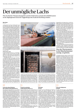 Der unmögliche Lachs, Tages-Anzeiger, 24.12.2015 | PDF 211KB