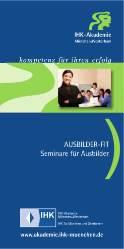 Ausbilder_Fit-Broschüre - IHK Akademie München und Oberbayern