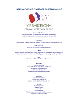 internationale chortage barcelona 2016