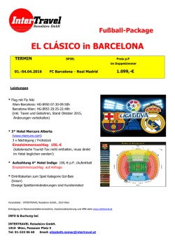 Fussballreisen El Clásico Barcelona