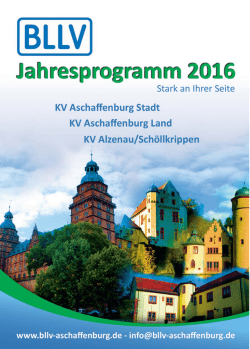 Jahresprogramm 2016 zum