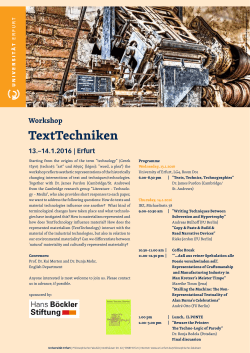 TextTechniken - Universität Erfurt