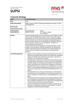 Corporate Strategy