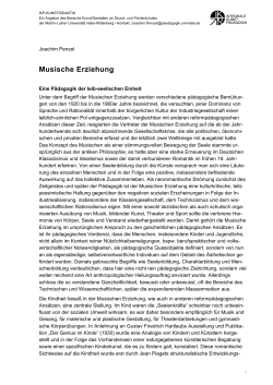 Musische Erziehung - Integrale Kunstp&auml;dagogik