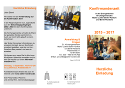 KU 2015-2017 Flyer - Evangelische Gemeinden Martin