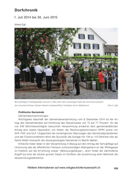 Dorfchronik - Verein f&uuml;r Ortsgeschichte K&uuml;snacht